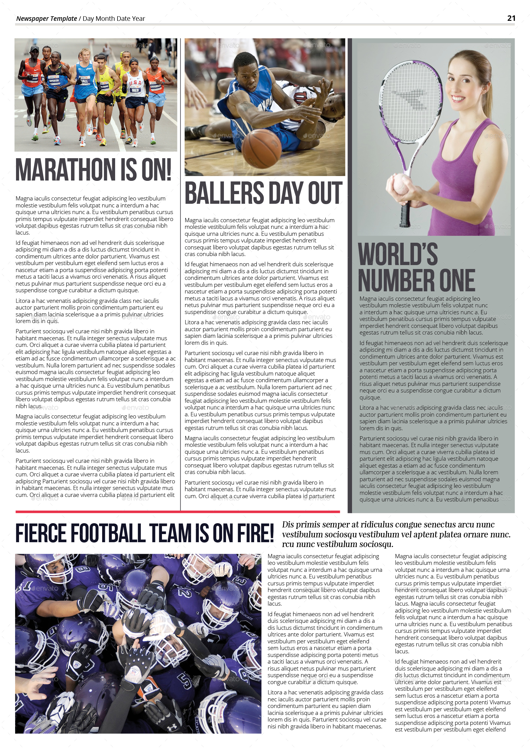 Newspaper Template by Eliasmwangi GraphicRiver